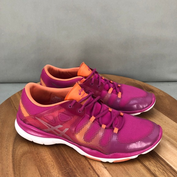 Asics Gel-Fit Vida Training Shoes Low Impact Gym Fitness Pink Orange Womens 8.5 - Picture 1 of 8